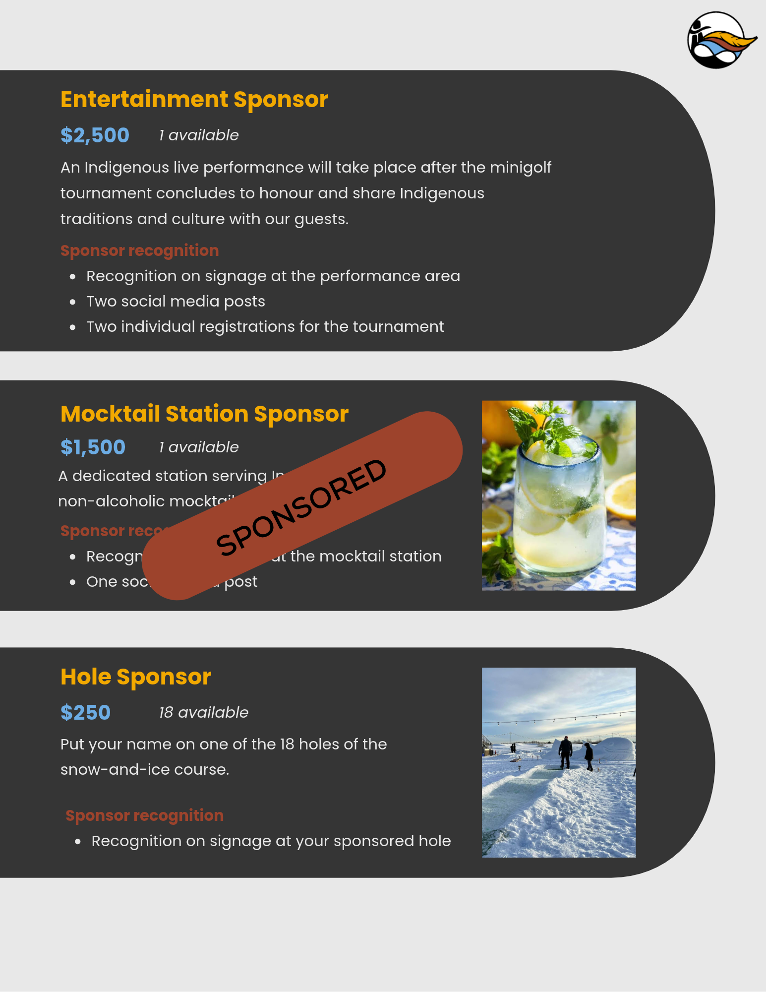 Sponsorship Package 11 image on Winter Mini Golf Tournament- Sponsorship Package